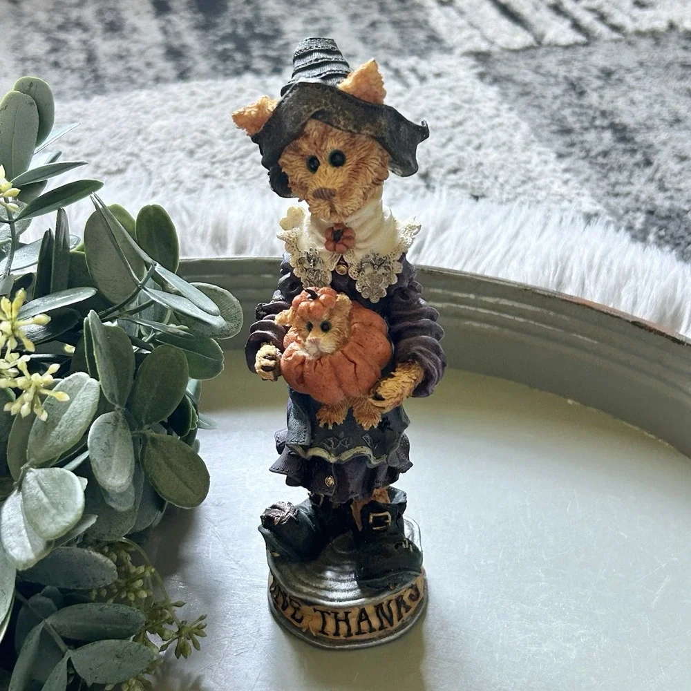 Boyds Bears Folkstone Collection Purrscilla..Give Thanks Style 2866 Thanksgiving